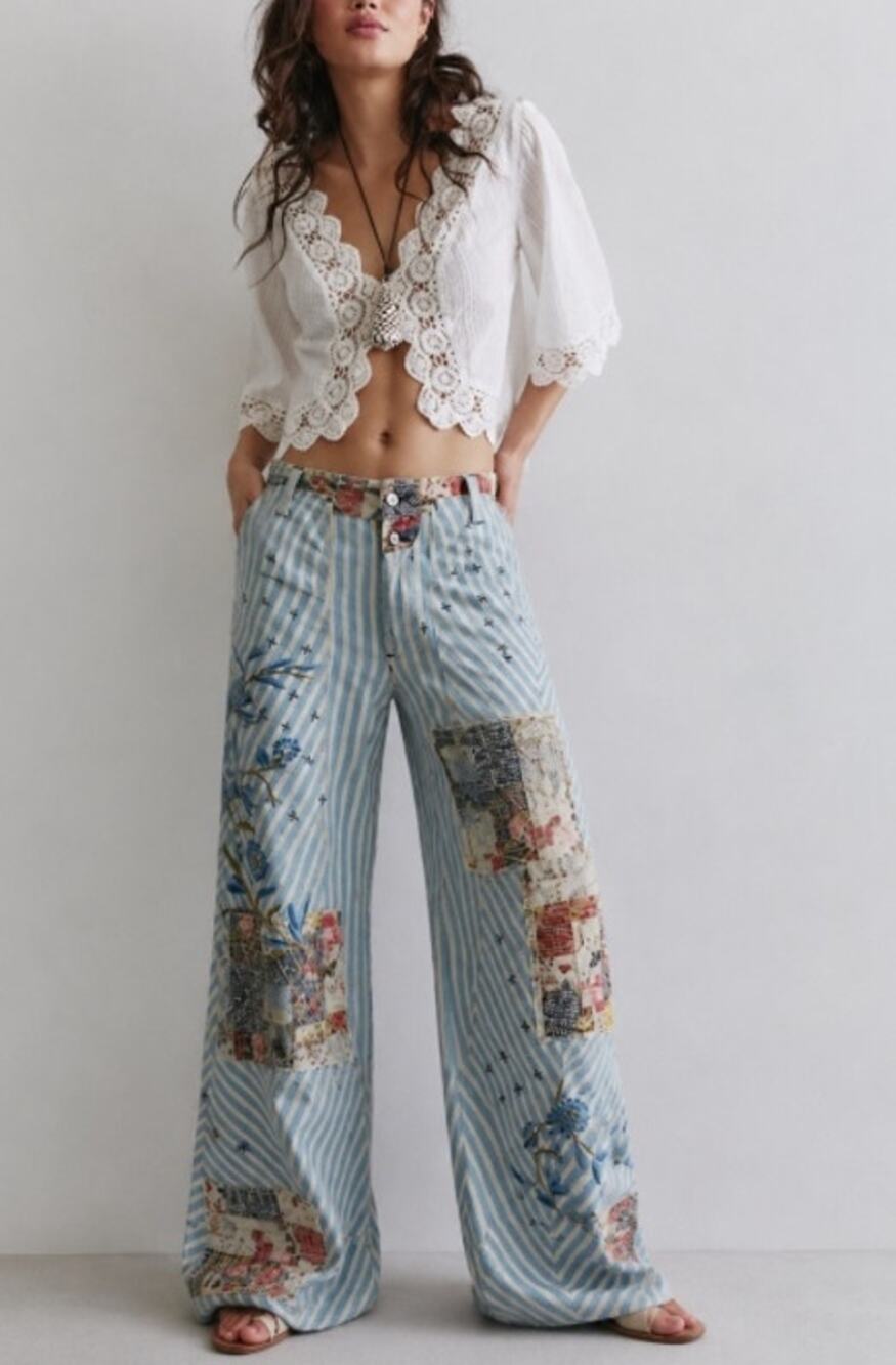 078 NWT Free People Runyon Patched Craft Pants | Color West Ridge | Size 6